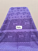 Lavender Bamboo Silk Saree Pallu