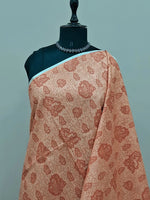 Peach Bamboo Silk Saree 1