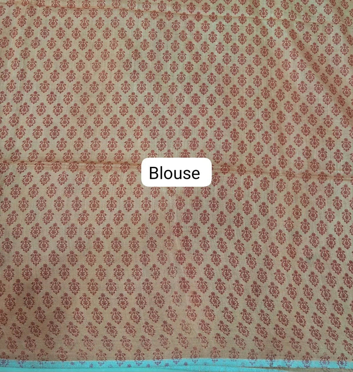 Peach Bamboo Silk Saree Blouse