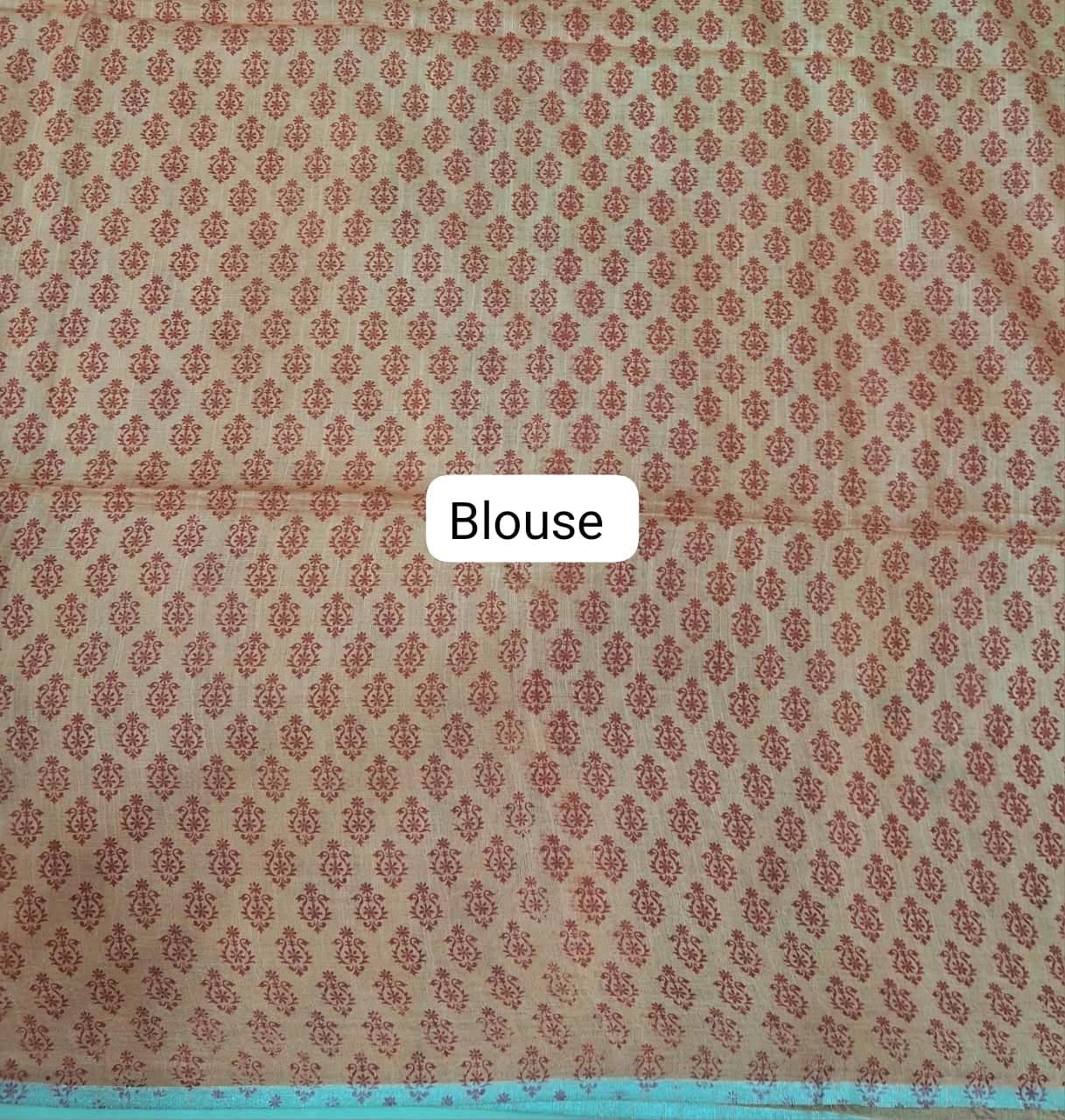 Peach Bamboo Silk Saree Blouse