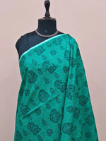 Rama Green Bamboo Silk Saree 1