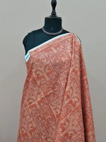 Peach Pure Bamboo Silk Saree 1
