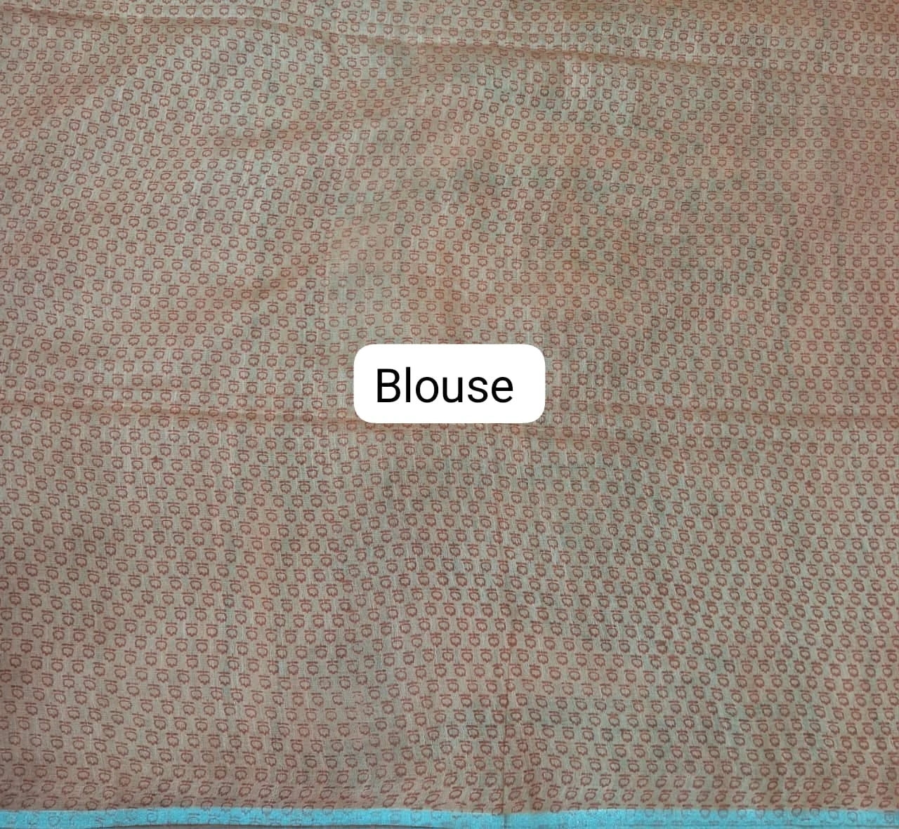 Peach Pure Bamboo Silk Saree Blouse