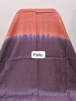 Orange Bamboo Silk Saree pallu