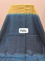 Mango Yellow Bamboo Silk Saree pallu