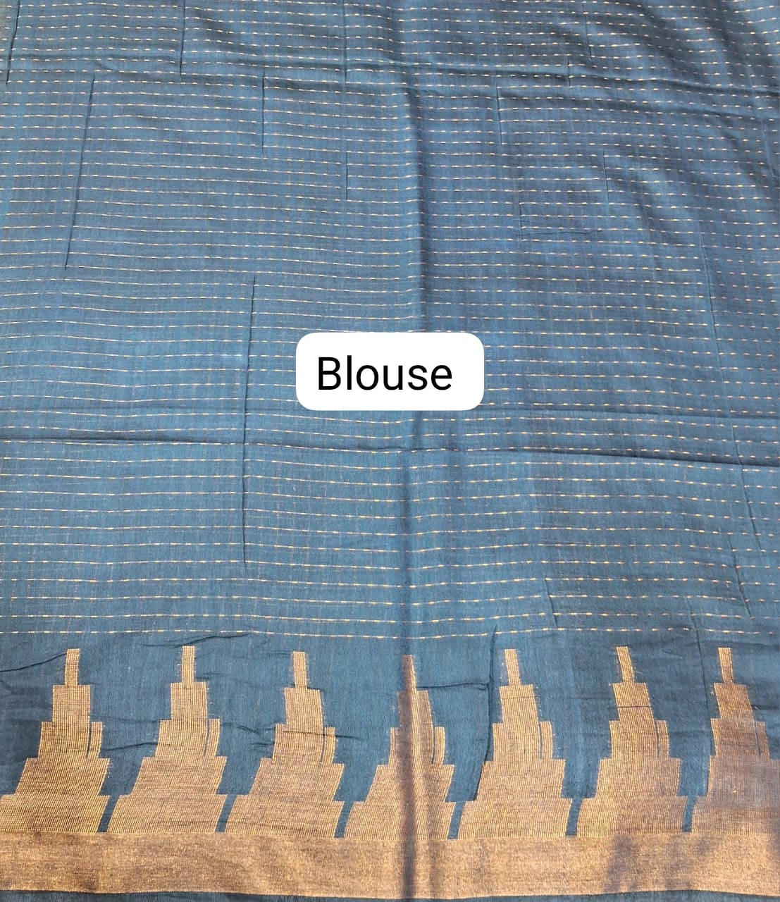 Mango Yellow Bamboo Silk Saree blouse