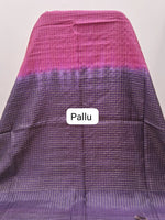 Magenta Pink Bamboo Silk Saree pallu