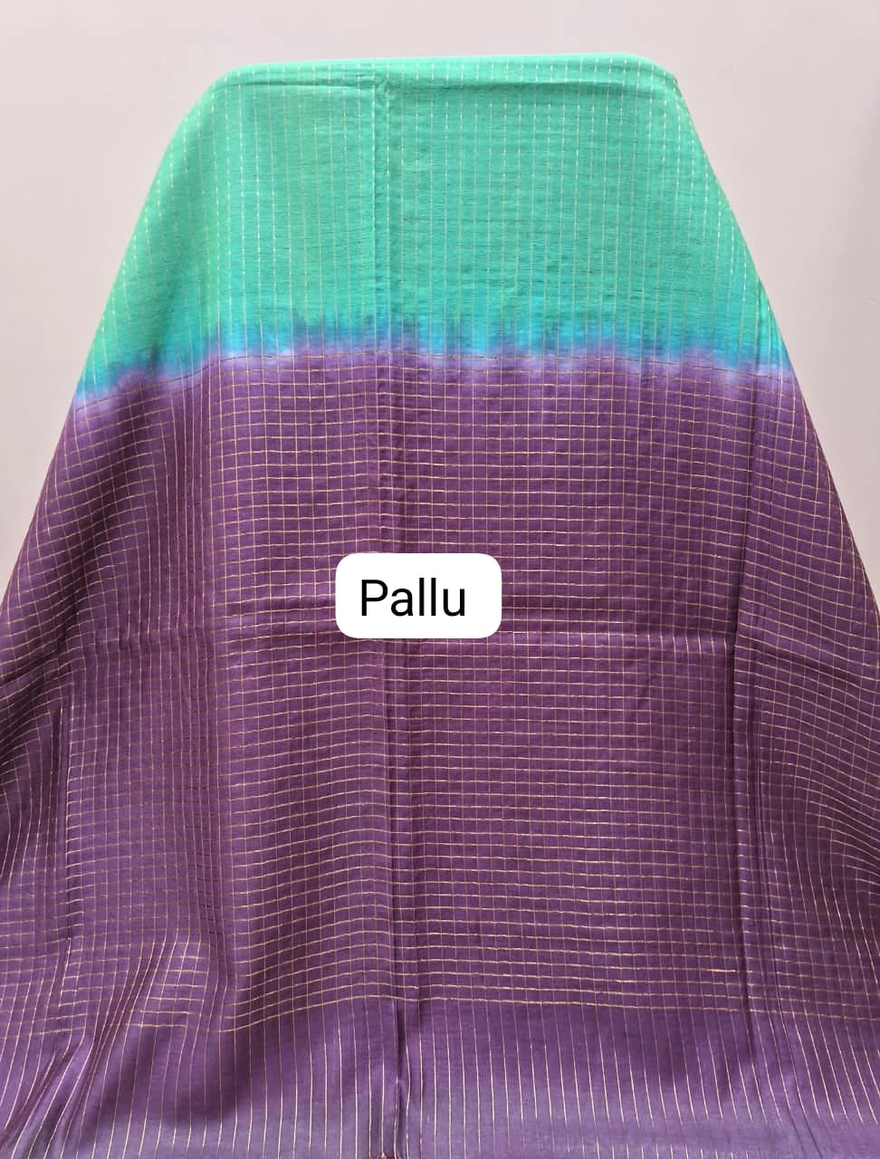 Light Green Bamboo Silk Saree pallu