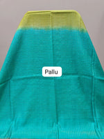 Lemon Yellow Bamboo Silk Saree pallu