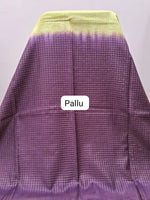 Citron Yellow Bamboo Silk Saree pallu