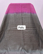 Rani Pink Bamboo Silk Saree pallu