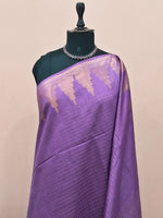 Purple Bamboo silk saree 1