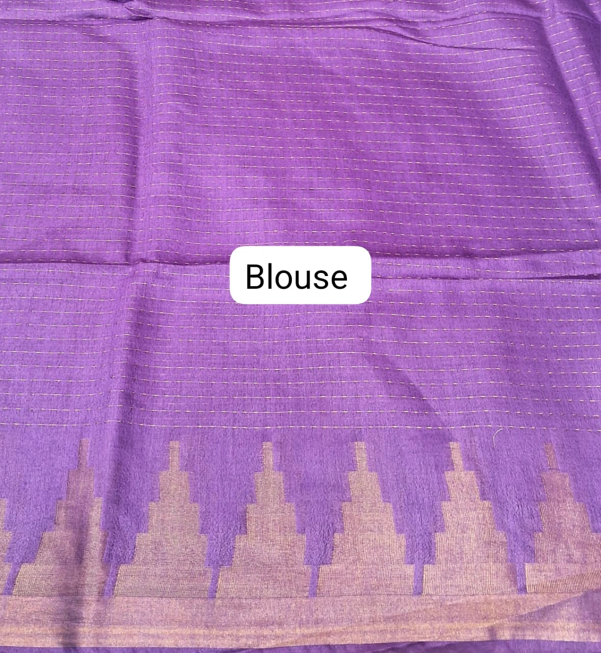 Purple Bamboo silk saree blouse