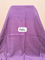 Purple Bamboo silk saree pallu