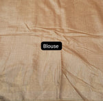 Dark beige bamboo silk saree blouse