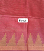 Brick red bamboo silk saree blouse