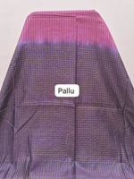 Dark pink bamboo silk saree pallu