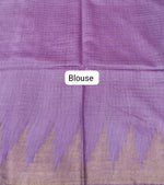 Purple bamboo silk saree blouse
