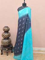 Blue Bamboo Silk Saree 