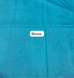 Blue Bamboo Silk Saree blouse