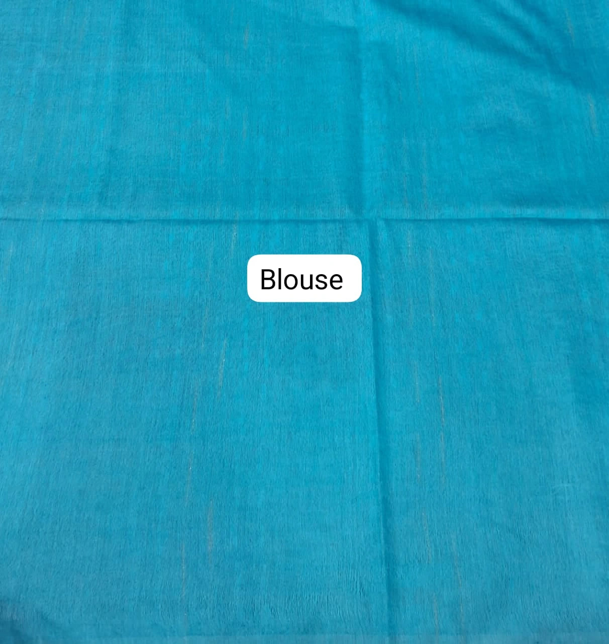 Blue Bamboo Silk Saree blouse