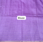 Light Brown Zari-Checked Bamboo Silk Saree blouse