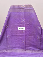 Light Brown Zari-Checked Bamboo Silk Saree pallu