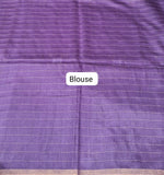 Rose Pink Zari-Checked Bamboo Silk Saree blouse