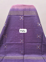 Rose Pink Zari-Checked Bamboo Silk Saree pallu