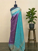 Light Purple Bamboo Silk Saree 
