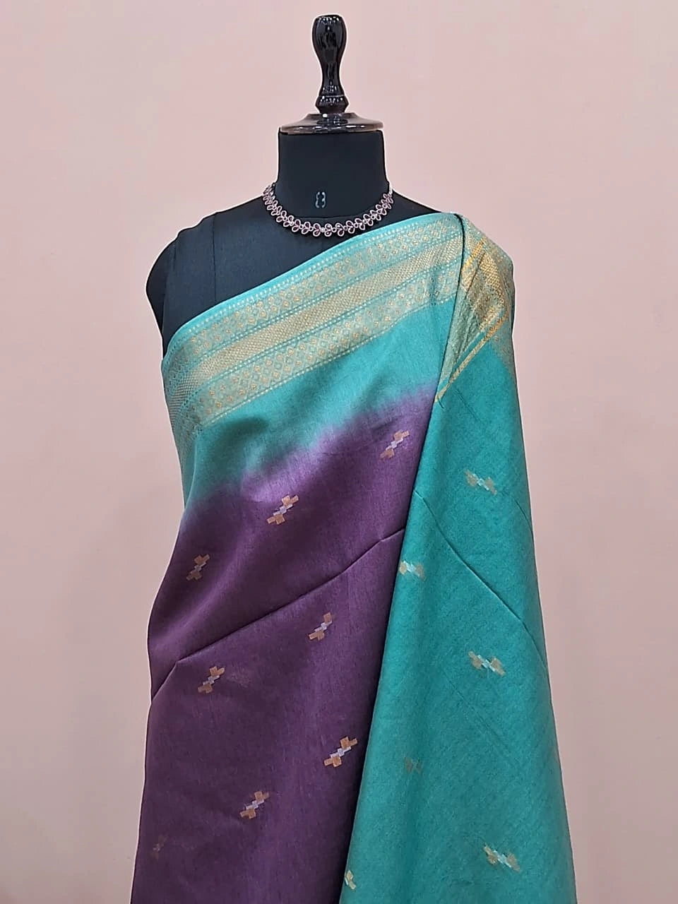 Light Purple Bamboo Silk Saree 1