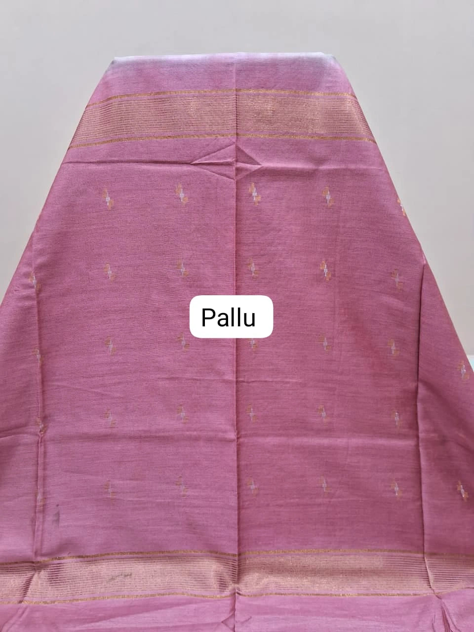 Light Green Bamboo Silk Saree pallu