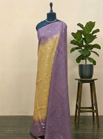 Olive Green Bamboo Silk Saree 