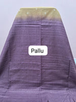 Olive Green Bamboo Silk Saree pallu