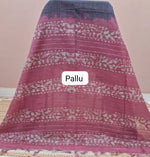 Elephant Grey Bamboo Silk Saree  2