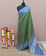 Leaf Green Bamboo Silk Saree