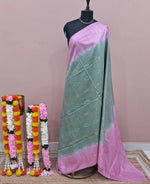 Sea Spray Green Bamboo Silk Saree