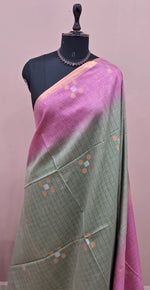 Light Pista Green Bamboo Silk Saree  1