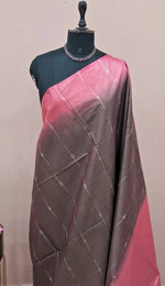 Dark Walnut Brown Bamboo Silk Saree 1