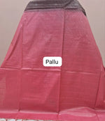 Dark Walnut Brown Bamboo Silk Saree Pallu