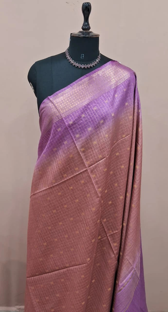 Brown Bamboo Silk Saree 1