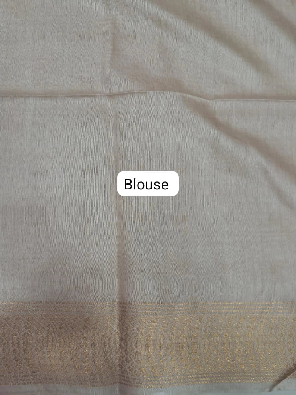 Baby Pink Pure Bamboo Silk Saree blouse