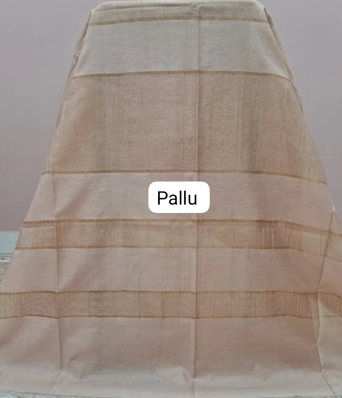 Light Baby Pink Bamboo Silk Saree Pallu