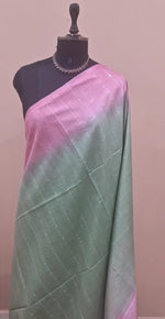 Seafoam Green Bamboo Silk Saree 1