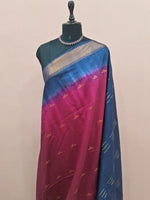 Dark Wine Bamboo Silk Saree 1
