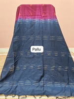 Dark Wine Bamboo Silk Saree Pallu
