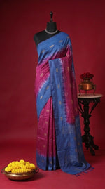 Wine Bamboo Silk Saree