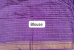 Dark Lavender Bamboo Silk Saree blouse