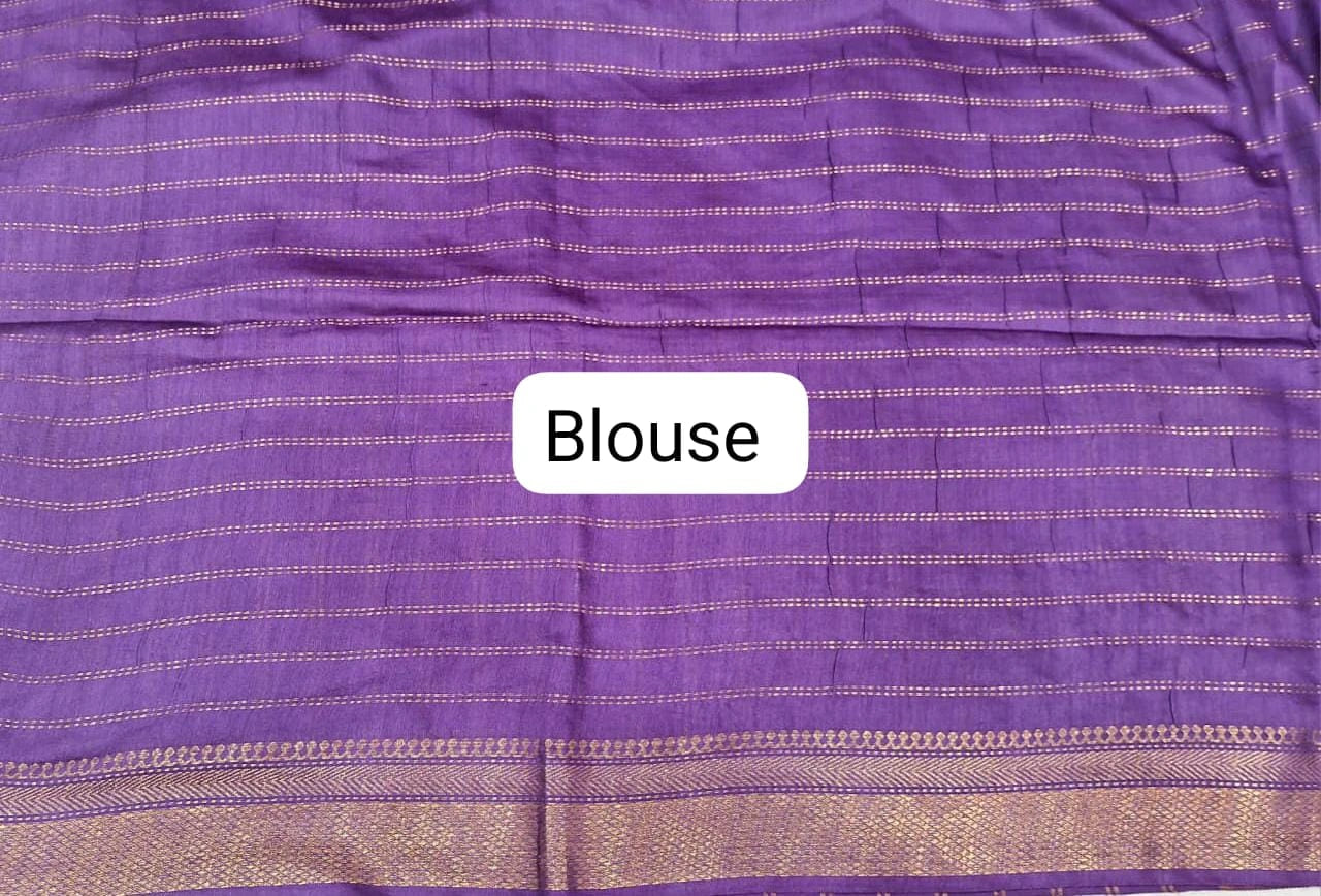 Dark Lavender Bamboo Silk Saree blouse