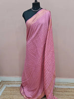 Baby Pink Bamboo Silk Saree 